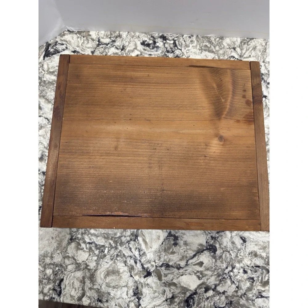 Vintage Hand-Painted Apple Wood Serving Tray Cottagecore Rustic Farmhouse